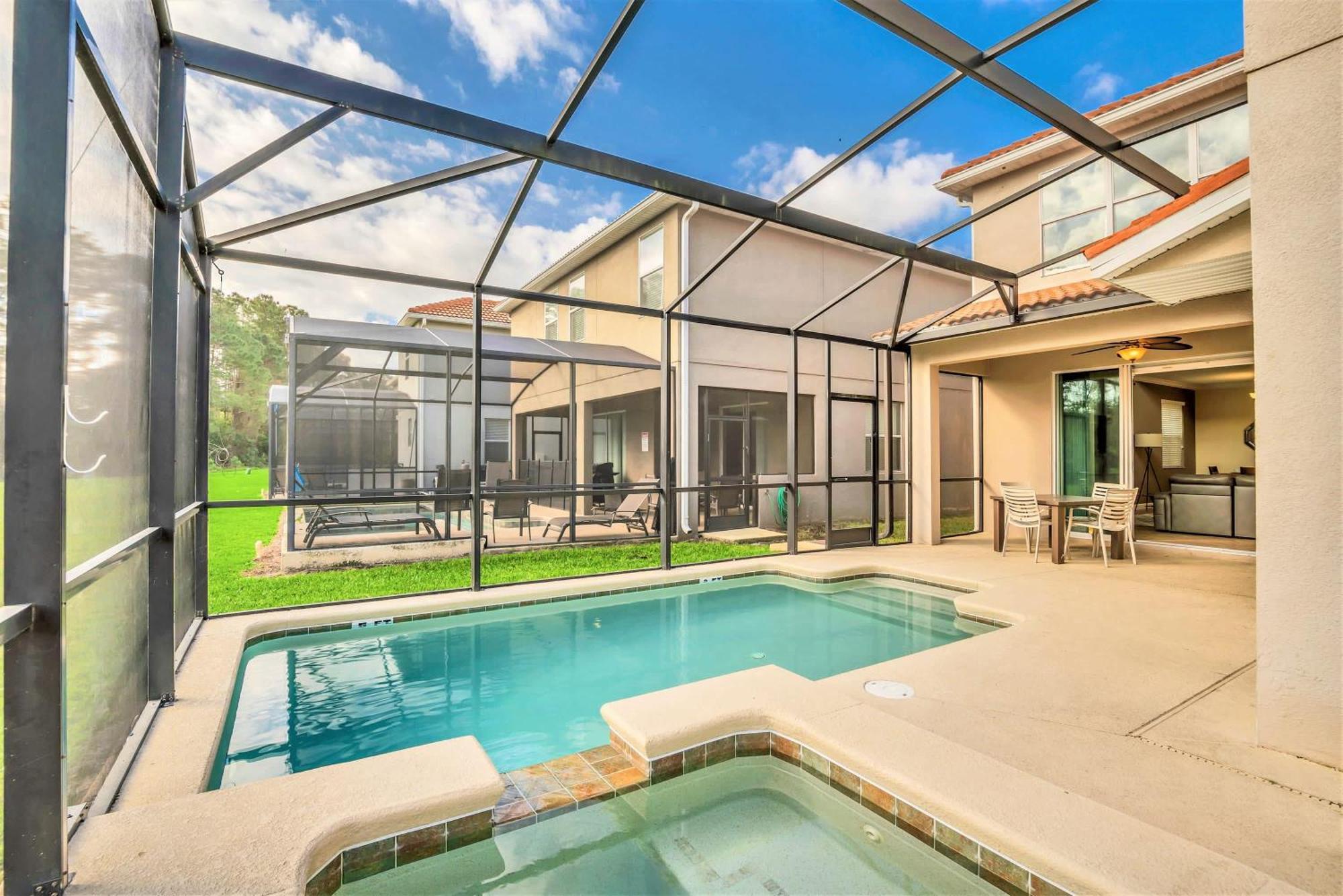 Near Disney - 5Br Home- Games Pool Hot Tub & Bbq キシミー エクステリア 写真