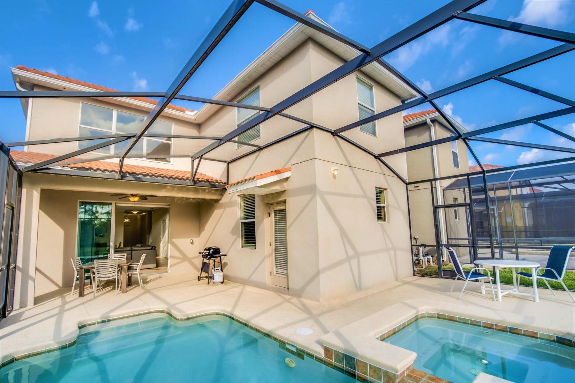 Near Disney - 5Br Home- Games Pool Hot Tub & Bbq キシミー エクステリア 写真